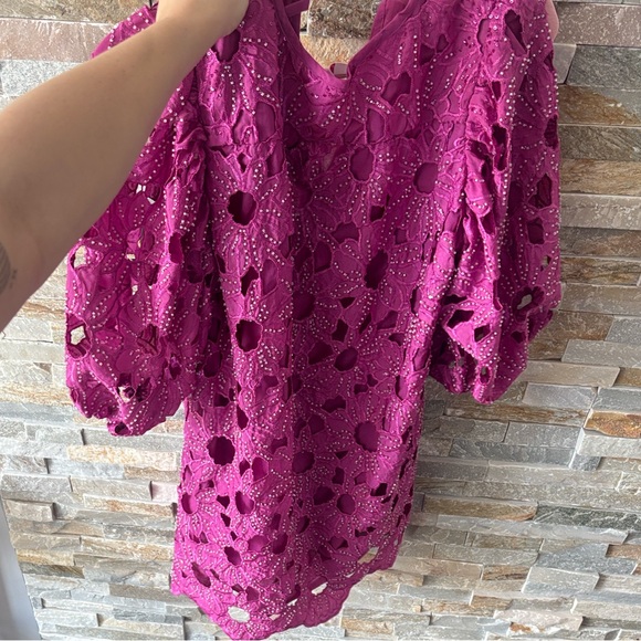 Buddy Love Magenta Embroidered Dress - Picture 5 of 5